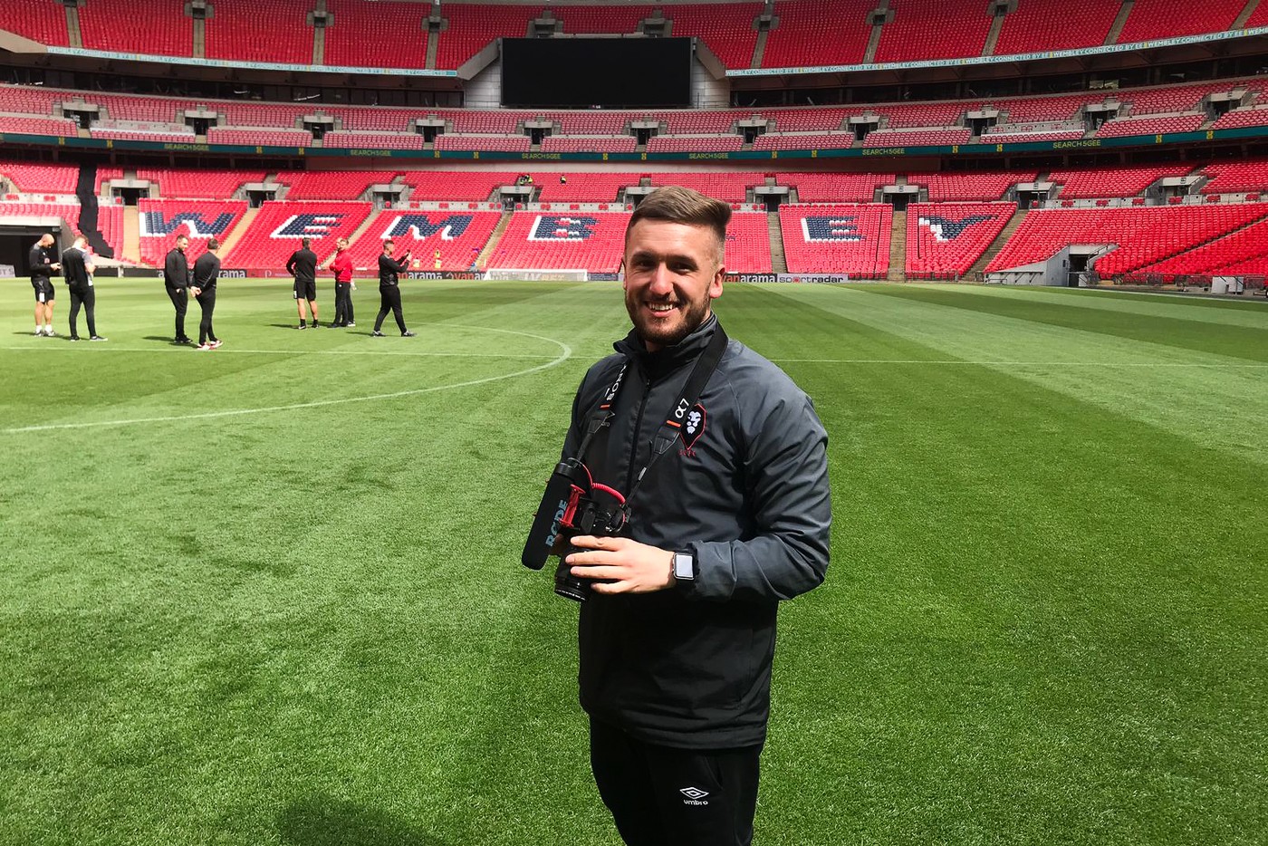 On the pitch - National League play-off final at Wembley