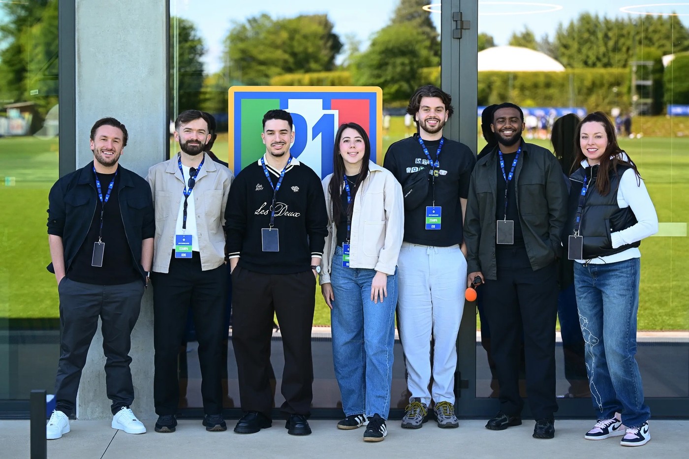 Ryan Deane at Inter Milan's training ground for Behind Sport with creators with Bleacher Report and COPA 90