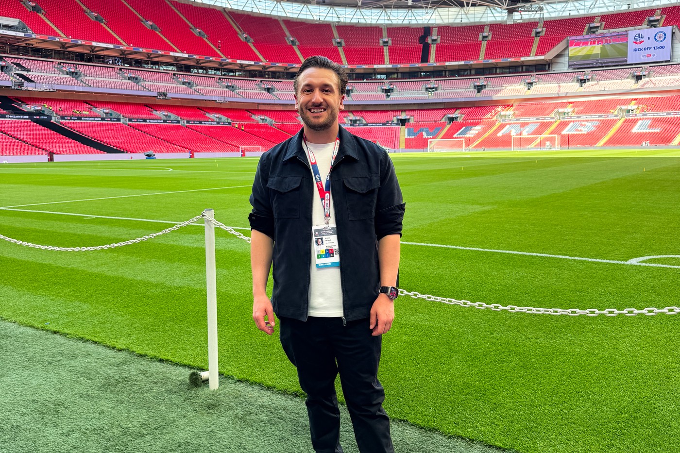 Ryan Deane at Wembley for EFL League One play off final
